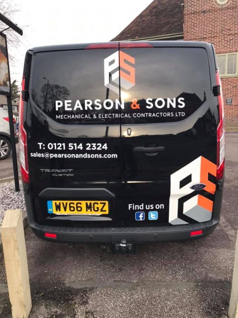 back of pearson and sons van